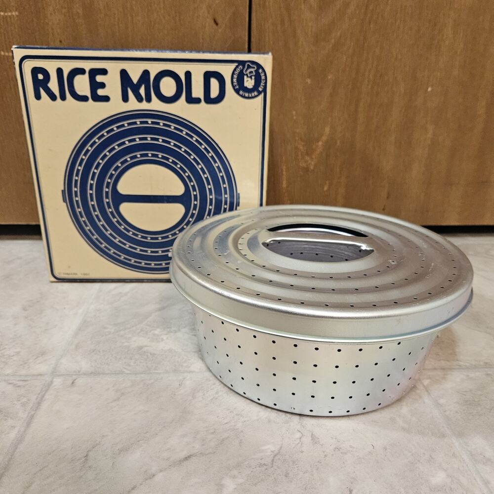 Vintage 1982 Aluminum Rice Mold - Himark - Rare 8" Fourmet Kitchen - 15-4367